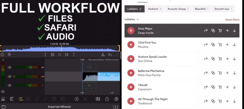 LumaFusion 2.0 FULL Editing Workflow- Files, Split Screen, Adding Music