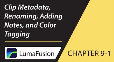 9-1 Info Panel: Clip Metadata, Renaming, Adding Notes and Color Tagging in LumaFusion