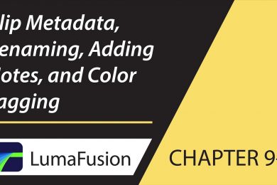 9-1 Info Panel: Clip Metadata, Renaming, Adding Notes and Color Tagging in LumaFusion